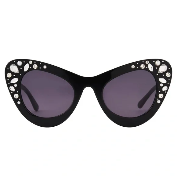 NWT Betsey Johnson Cat Eye Sunglasses NWT Betsey Johnson Red Cat Eye Sunglasses Gemstones | eBay main image 4